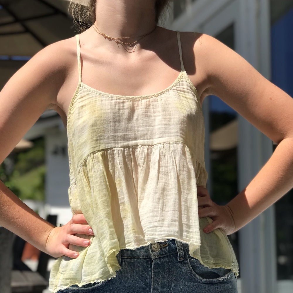 O'Neill Yellow Tie Dye Top